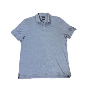 Faherty Mens Movement Polo Shirt Stretch Cotton Heather Blue Size XL Golf Sports